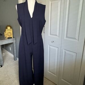 NWT. New York & Company Jumpsuit Navy Blue Size 8